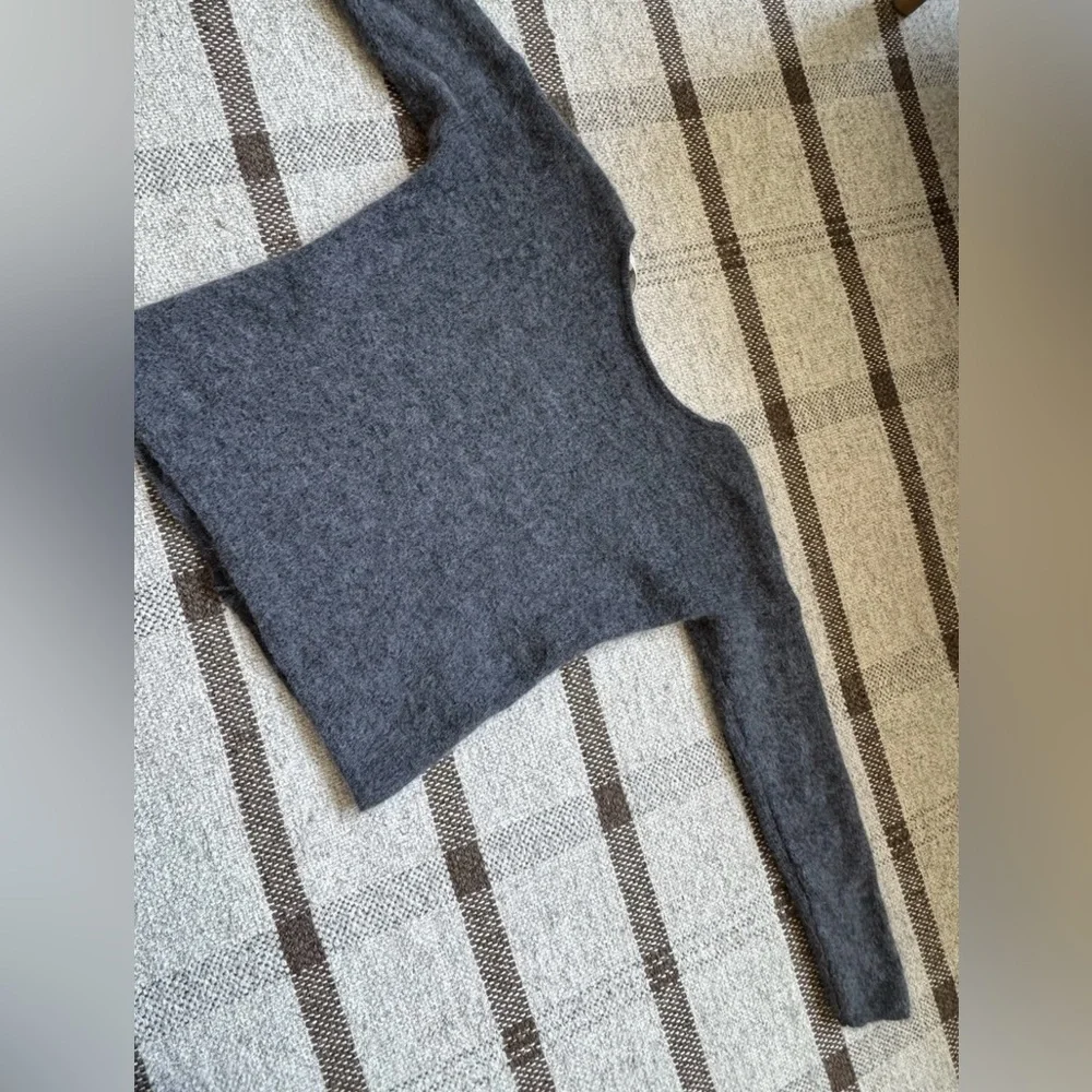 Sezane Barry V-Neck Sweater XS - Charcoal Grey - Picture 9 of 12